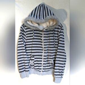 Mudd Y2K Faux Fur lined Hoodie